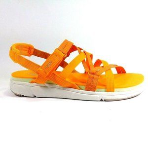 Ryka Womens NEW Mirasa Double-crossed elastic straps Orange Sandals 9W